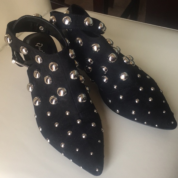 qupid black studded booties